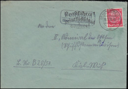Landpost-Stempel Veltheim über BRAUNSCHWEIG 22.2.1937 Auf Brief Nach Kiel-Wik - Briefe U. Dokumente