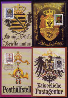 3302-3305 Posthausschilder 1990, Amtliche MK 1-4/90 - Cartes-Maximum (CM)