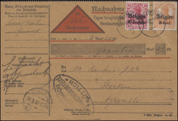 Zensur Militärische Überwachungsstelle Lüttich Auf NN-Karte SPRIMONT 17.3.1917 - Other & Unclassified