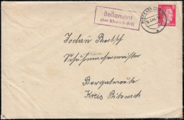 Landpoststempel Bellamont über BIBERACH (RISS) 18.2.1944 Auf Trauerbrief - Covers & Documents
