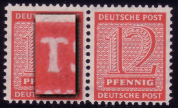 119BX Ziffern 12 Pf Postmeister, Paar Mit PLF I: Einbuchtung, ** Gepr. Jasch BPP - Nuovi