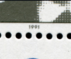 Block 24DD Lilienthal 1991 Mit Doppeldruck Der Farbe Schwarz, **  - Variétés Et Curiosités