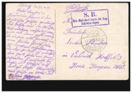 Feldpost Ers.-Batl. Des 6. Garde-Inf.-Reg.Rekruten-Depot BERLIN-LICHTENBERG 1917 - Occupation 1914-18