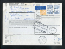 "FINNLAND" 1974, Auslands-Paketkarte In Die Schweiz, Frankatur ! (L2012) - Cartas & Documentos