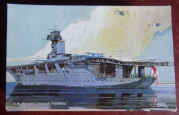 Cpm Avion H.M. Aircraft Carrier Hermes - Ill. Leslie Carr - Guerra