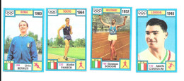 CD39 - FIGURINE PANINI ALBUM OLYMPIA - ADOLFO CONSOLINI - ABDON PAMICH - LIVIO BERRUTI - GIUSEPPE DORDONI - Athletics