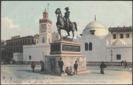 La Mosquée Djemaa-Djedid Et La Statue De Duc D'Orléans, Alger, 1905 - Lévy CPA LL16 - Algeri