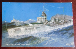 Cpm Bateau  H.M. Light Cruiser Dauntless - Ill. Leslie Carr - Guerre