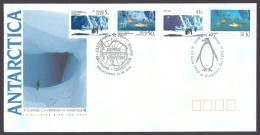 Australia 1990 - Antarctica, USSR Joint Issue, Scientific Co-operation, Glaciers, South Pole, Antarctic, Russia - FDC - Ersttagsbelege (FDC)