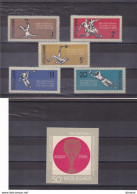BULGARIE 1966 Coupe Du Monde De Football Yvert 1426-1430 + BF 18, Michel 1633-1637 + Bl 18 NEUF** MNH Cote 9 Euros - Unused Stamps