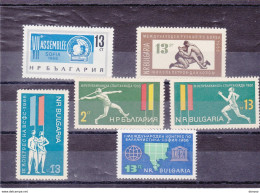 BULGARIE 1966 Yvert 1424-1425 + 1431-1433 + 1438, Michel 1631 + 1638-1642 NEUF** MNH Cote 5,50 Euros - Neufs