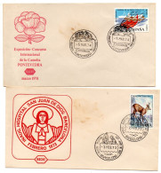 2 Sobres Con Matasellos Commemorativo De 1973-74 - Storia Postale