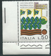 Italia 1973; Fiera Internazionale Dell'agricoltura A Verona. Angolo Inferiore Sinistro. - 1971-80: Mint/hinged