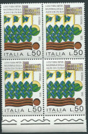 Italia 1973; Fiera Internazionale Dell'agricoltura A Verona, Quartina Di Bordo Inferiore. - 1971-80: Mint/hinged