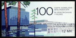 Finland 1985 Yvert C924, Centenary First Banknotes Printed By The Finland Bank - Booklet - MNH - Cuadernillos