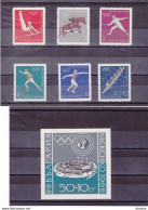 BULGARIE 1968 JEUX OLYMPIQUES DE MEXICO Yvert 1595-1600 + BF 22 NEUF** MNH Cote 10 Euros - Unused Stamps