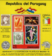 730796 MNH PARAGUAY 1975 ADHESION A LA EXPOSICION FILATELICA ESPAÑA-75 - Paraguay