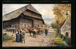 Künstler-AK H. Hoffmann: Schwarzwald, Gasthaus Zum Himmelreich (Eingang Ins Höllental)  - Altri & Non Classificati