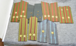 Large Lot Of Vintage USSR Shoulder Straps 6 Pairs - Uniformen