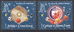 Serbia And Montenegro 2005 Sports Team Emblems MNH VF - Serbien