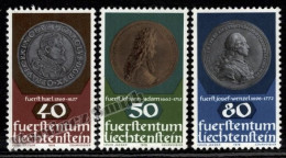 Liechtenstein 1978 Yvert 651-53, Coins & Medals (II), Coins On Stamps - MNH - Nuevos