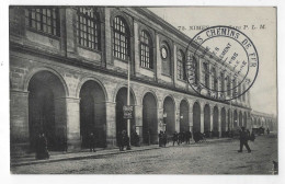 30 - NIMES - La Gare P.L.M. - Cachet Service Militaire Des Chemins De Fer - Nîmes