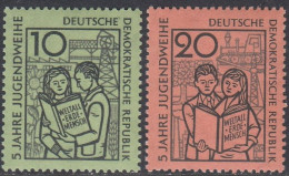 DDR JUVENTUD 1959 Yv 395/6 MNH - Unused Stamps