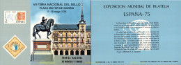 730803 MNH ESPAÑA Hojas Recuerdo 1974 VII FERIA NACIONAL DEL SELLO - Unused Stamps