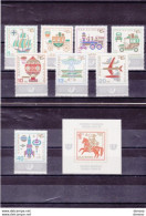 BULGARIE 1969 Moyens De Transport, Bateau, Avion, Voiture, Yvert PA 110-117 + BF 25, Michel 1878-1885 + Bl 24 NEUF** MNH - Unused Stamps