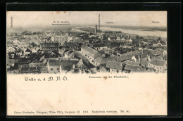 AK Tulln, Panoramablick Von Der Pfarrkirche, Donau, Caserne, K.K. Bezirkshauptmannschaft, Stadtturm  - Other & Unclassified