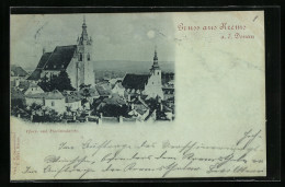 Mondschein-AK Krems A. D. Donau, Pfarr- Und Piaristenkirche  - Autres & Non Classés