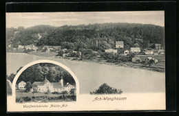 AK Ach-Wanghausen, Panoramaansicht, Wallfahrtskirche Maria Ach  - Otros & Sin Clasificación