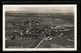 AK Ostermiething, Fliegeraufnahme Mit Umgebung Und Gebirge  - Sonstige & Ohne Zuordnung