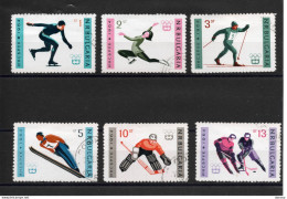 BULGARIE 1964 Jeux Olympiques D'Innsbruck Yvert 1227-1232, Michel 1426-1431 Oblitéré - Used Stamps