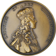 France, Médaille, Ludovicus XV Rex - Louis XV, History, Vivier, SUP, Bronze - Sonstige & Ohne Zuordnung