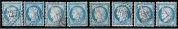 TIMBRES CÉRÈS N° 60 Type 1, N°86 À 90 ;  Manque Le N° 89 ;  Différents états G3 ; Assez Rare ;TB - 1871-1875 Cérès