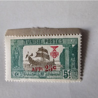 TUNISIE POSTES N° 95 Vert Noir AFFt  25 C Rouge 5 F  FRANCE Timbre Francais Ex Colonie Française Protectorat - Unused Stamps