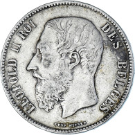 Monnaie, Belgique, Leopold II, 5 Francs, 5 Frank, 1869, TB+, Argent, KM:24 - 5 Francs