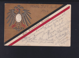 Dt. Reich Prägekarte Ein Deutscher Gruß 1903 - Royal Families