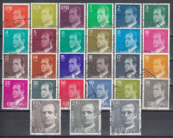 ESPAÑA 1982-1990 EDIFIL Nº 2386P/2607P SERIE FOSFORO USADO 27 VALORES REF.02 - Oblitérés