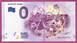 0-Euro XEHZ 2019-4 EUROPA PARK - CAMP RESORT - Privatentwürfe