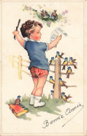 FETES ET VOEUX - Nouvel An - Un Enfant Apprenant à Chanter - Colorisé - Carte Postale Ancienne - Anno Nuovo