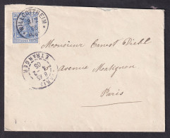 Lettre Aff 20 Pf Germania Obl Willgottheim 03.02.1905 Pour Paris - Storia Postale