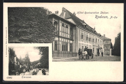 AK Rodaun /N.-Oe., Stelzers Hotel Und Restauration Mit Strasse, Kutsche Und Terrasse  - Sonstige & Ohne Zuordnung