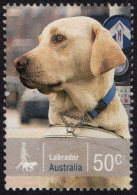 AUSTRALIA 2008 QEII 50c Multicoloured - Working Dogs-Labrador FU - Used Stamps