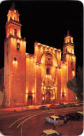 MEXIQUE - Night View Of The Cathedral In Merida - Vue Générale - De L'extérieure - Animé - Carte Postale - Mexique
