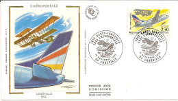 74 --- FDC 1er Jour 54 LUNEVILLE L'Aéropostale - Gedenkstempels