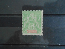 NOUVELLE-CALEDONIE YT 59 TYPE DUBOIS 5c. Vert-jaune(*) - Unused Stamps