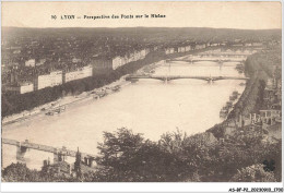 AS#BFP2-69-0851 - LYON - Perspective Des Ponts Sur Le Rhône - Cachet De L'Hôpital Aux Lazaristes - Other & Unclassified