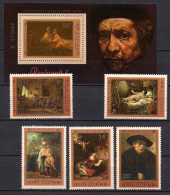 Russia USSR 1976 370th Birth Anniversary Of Rembrandt.  4551-55 Bl 116 - Rembrandt